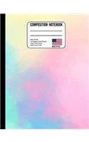 Composition Notebook Wide Ruled: Colorful Watercolor Back to School Composition Book for Teachers, Students, Kids and Teens