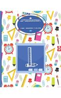 Composition Notebook L: Monogrammed Initial Primary School Wide Ruled Notebook