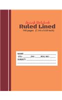 Amiesk Notebook - Ruled Lined Notebook - 140 pages (7.44 x 9.69 inch)