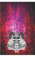 Red light Gothic notebook with skull and head: Horror Notebook for Goths