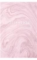 2019 - 2020: Weekly Planner Starting May 2019 - Dec 2020 6 x 9 Dated Agenda Appointment Calendar Organizer Book Soft-Cover Marble Pink
