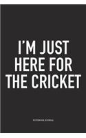 I'm Just Here for the Cricket: A 6x9 Inch Matte Softcover Notebook Diary with 120 Blank Lined Pages and a Funny Sports Fanatic Cover Slogan