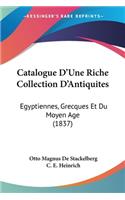 Catalogue D'Une Riche Collection D'Antiquites