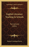 English Literature Teaching In Schools