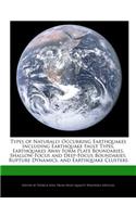 Types of Naturally Occurring Earthquakes Including Earthquake Fault Types, Earthquakes Away Form Plate Boundaries, Shallow-Focus and Deep-Focus Boundaries, Rupture Dynamics, and Earthquake Clusters