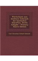 Worterbuch Zum Leichtern Gebrauch Der Kantischen Schriften, Dritte Aufgabe