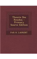 Theorie Des Residus