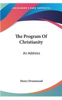 The Program Of Christianity: An Address(English)