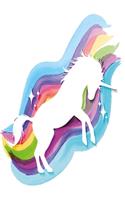 White rainbow Unicorn notebook white