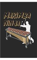 Marimba Ninja: 120 Pages I 6x9 I College Ruled Lined Paper
