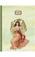 2020 Planner: Angel Garland - Hourly at a Glance 12 Months Week to two-page Diary 150 pages 8.5 x 11 with Contacts - Password - Birthday lists(38 2020 Weekly Planner Organizer Diary Journal)