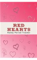 Red Hearts Handy Period Tracker: 3-Year Fertility and Menstrual Cycle Logbook