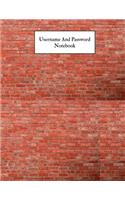 Username And Password Notebook