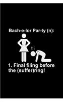 Final filing before the suffering