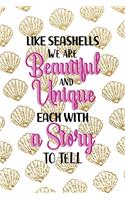 Like Seashells We Are Beautiful And Unique Each With A Story To Tell