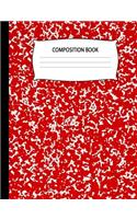 Composition Book: 36 Pages Red Marble Notebook Wide Ruled Lined Paper Writing Diary & Practice Journal Organizer for School & University: Note Book Pad: 7.44 x 9.69 N