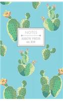 Notes: Classic Medium Lined Journal/Diary for Everyday Use Cactus with Aqua