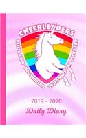 2019 - 2020 Daily Diary: Cheerleader Unicorn Rainbow Pink & White Cover January 19 - December 19 Writing Notebook Daily Journal Write about Your Life Secrets
