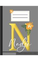 N Nadja Monogramm Notizheft Liniert 60 Blatt