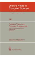 Category Theory and Computer Programming: Tutorial and Workshop, Guildford, U.K., September 16 - 20, 1985. Proceedings
