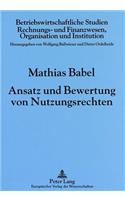 Ansatz und Bewertung von Nutzungsrechten