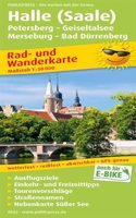 Halle (Saale), cycling and hiking map 1:50,000