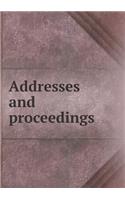 Addresses and Proceedings: (English)