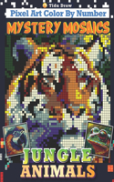 Mystery Mosaics Pixel Art Color by Number Jungle Animals