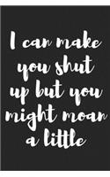 I Can Make You Shut up but You Might Moan a Little: Better Than a Kinky Greeting Card Novelty Notebook Gag Gift Trendy Script