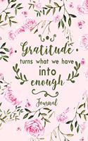 Gratitude Turns What We Have Into Enough Journal