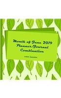 Month of June 2019 Planner/Journal Combination: Sixth Month in the lined Planner/Journal Combo Series, color interior, matte cover, paperback, daily guided mindfulness journal, half-hour increment