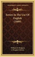 Errors in the Use of English (1889)