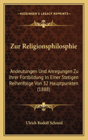 Zur Religionsphilosphie