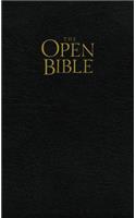 Open Bible-NKJV: New King James Version Black Bonded Leather, Red Letter Edition