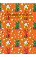 Notebook: Space Taxi Orange Design