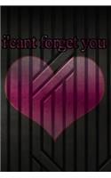 i'cant forget you: i love you notebook with 120 empty pages with lines size 6 x 9 Valentine's Day gift for your love or if you need to come back with your EX