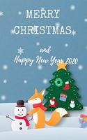 Merry Christmas and Happy New Year 2020: Christmas and New Year gift in blank line journal, notebook for kids, best friends, lover, family, buddy, beloved person, 100 pages, size 6X9 inches