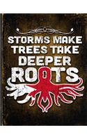 Storms Make Trees Take Deeper Roots: Bahrain Flag Customized Personalized Gift for Bahrani Coworker Friend Planner Daily Weekly Monthly Undated Calendar Organizer Journal