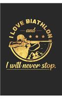 I love Biathlon: 6x9 Biathlon - dotgrid - dot grid paper - notebook - notes