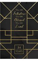 54th Birthday Journal: Lined Journal / Notebook - Art Deco Themed 54th Birthday Gift For Women - Fun And Practical Alternative to a Card - Impactful 54 Years Old Wishes - 