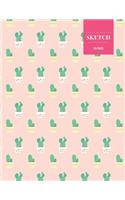 Sketch 110 Pages: Cactus Sketchbook for Kids, Teen and College Students - Succulent Llama Pattern