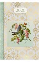 2020 Journal Diary: Vintage Bird - 12 Months Week to page 150 pages 6x9 with plenty of Journal space - Contacts - Password - Birthday lists(19 2020 Weekly Planner Organizer Diary Journal)