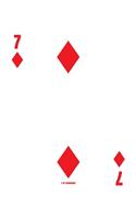 7 Of Diamonds: Poker Card Notebook With Lined Wide Ruled Paper For Work, Home Or School. Cool 8.5 x 11 Notepad Journal For Taking Notes, Diaries Or Journaling For 
