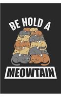 Behold A Meowtain: Cat Mountain Christmas Tree Notebook 6x9 Inches 120 dotted pages for notes, drawings, formulas - Organizer writing book planner diary