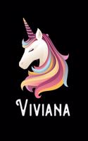 Viviana: Personalized Custom Name Unicorn Themed Monthly 2020 Planner (Calendar, To Do List, Monthly Budget, Grocery List, Yearly Financial Goals) Gift for G