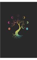 Tree moon-phases Peace Notebook: Notebook / 6x9 Zoll / 120 ruled Pages