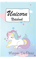 Unicorn Notebook: Unicorns and Rainbow Fantasy Cute Unicorn Notebook: 150+ Pages of 6x9