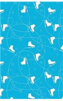 Journal Notebook Ice Skates in Snow Winter Pattern - Blue: 162 Lined and Numbered Pages With Index Blank Journal For Journaling, Writing, Planning and Doodling.(94 Journal Notebook Lined 2)