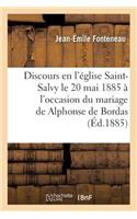 Discours Prononcé Par Monseigneur Fonteneau, Archevêque d'Albi, En l'Église Saint-Salvy