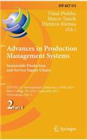 Advances in Production Management Systems. Sustainable Production and Service Supply Chains